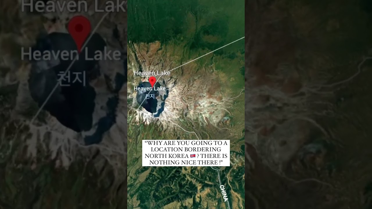 North Korean - Chinese highest volcano lake in the world🇨🇳🇰🇵 #china #northkorea #jilin #volcano