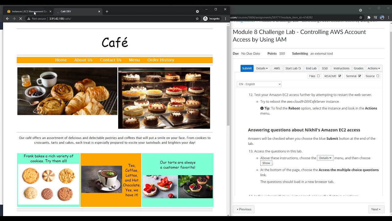 Module 8 Challenge Lab Controlling AWS Account Access by Using IAM