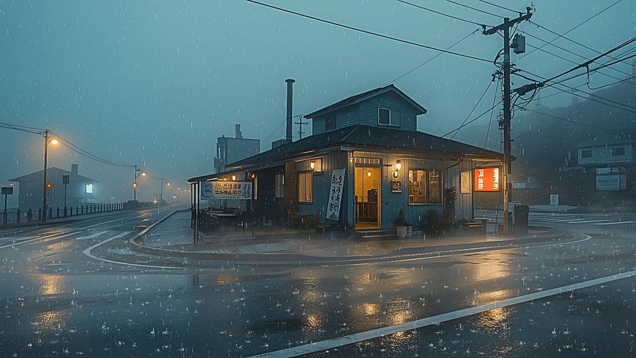 Vintage 90s Rainy Café 🌧️ Rain Lofi Beats to Relax & Concentration
