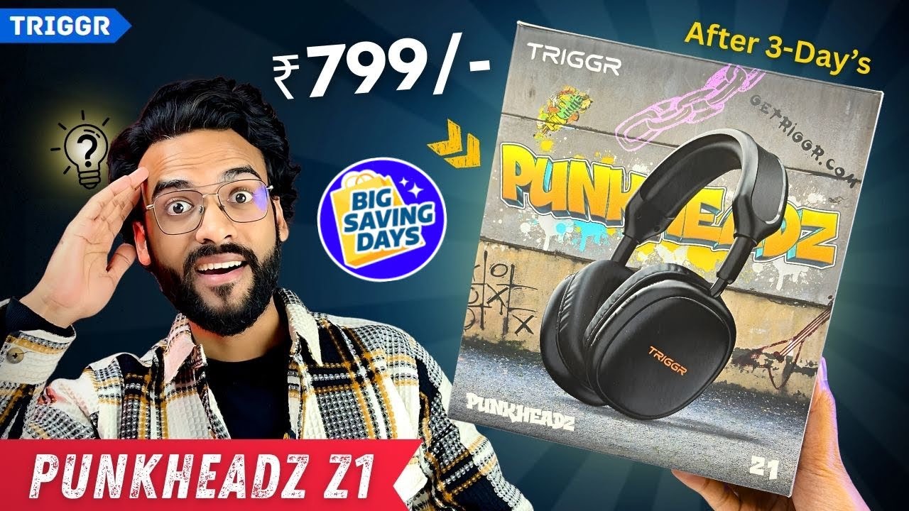 TRIGGR Punkheadz Z1 Headphone Review🔥At Just ₹799/- ⚡️Best Headphone Under 1000 in 2026 ?