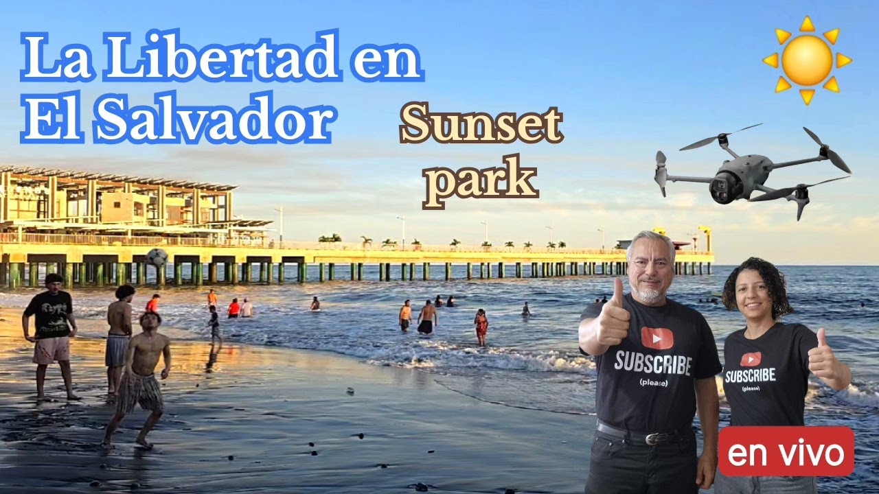 Hermoso Atardecer en La Libertad de #elsalvador #2026 #envivo #mavic4pro