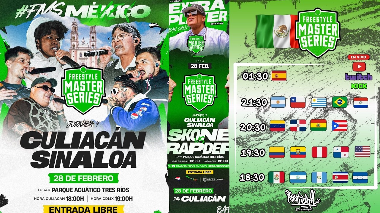 😱 FMS MÉXICO 🇲🇽 JORNADA 4 2026 - ¿LA MEJOR LIGA DE TODAS? SKONE vs AZUKY y RAPDER REACCIÓN EN VIVO 🔴