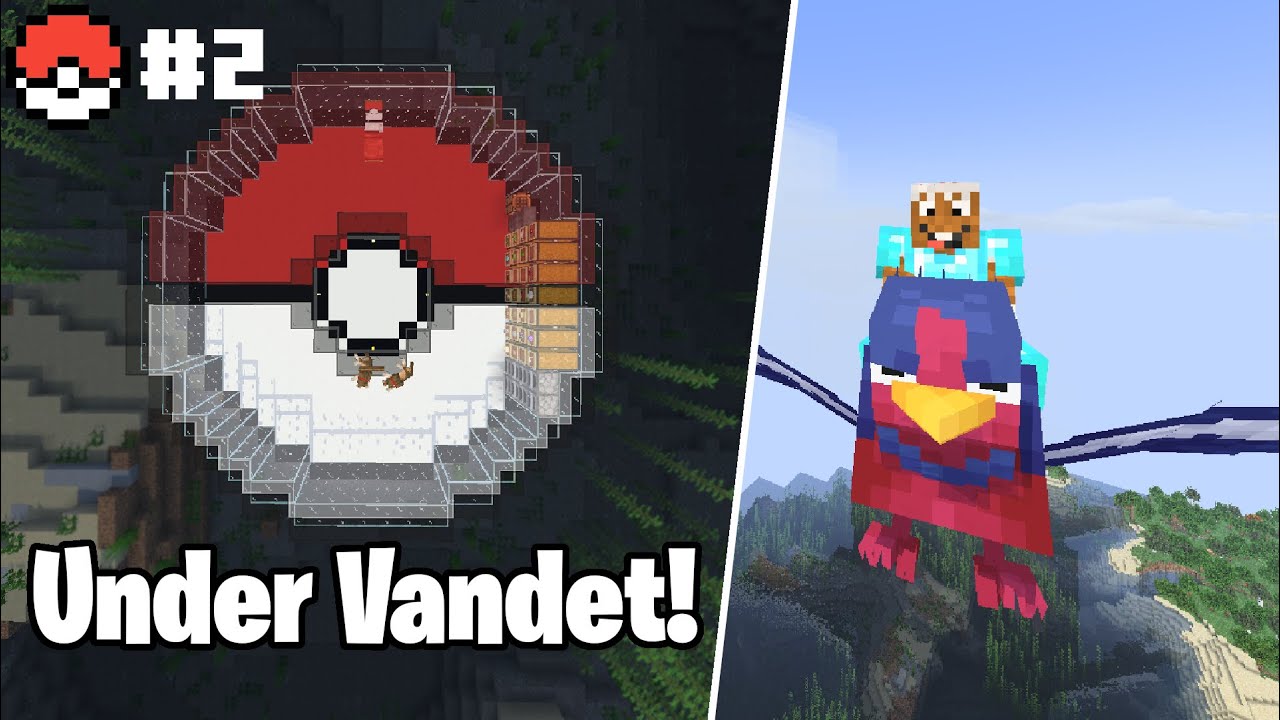 Pokeball BASE og Flyvende POKEMON! - Minecraft Pokemon #2