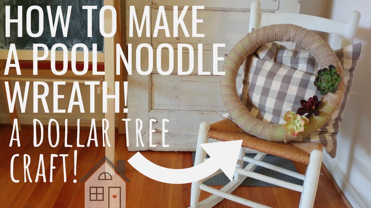 TUTORIAL: How to make a pool noodle wreath | Wreath DIY | Dollar Tree Wreath | Dollar Tree DIY