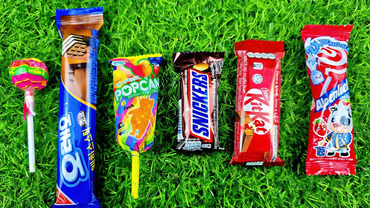 Satisfying Video Unboxing GIANT Rainbow Color Lollipops with Sweet Chocolate and Candy Cutting ASMR.