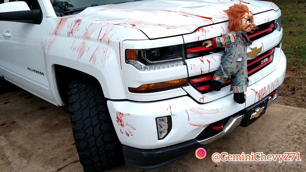 Halloween fake blood on car / truck