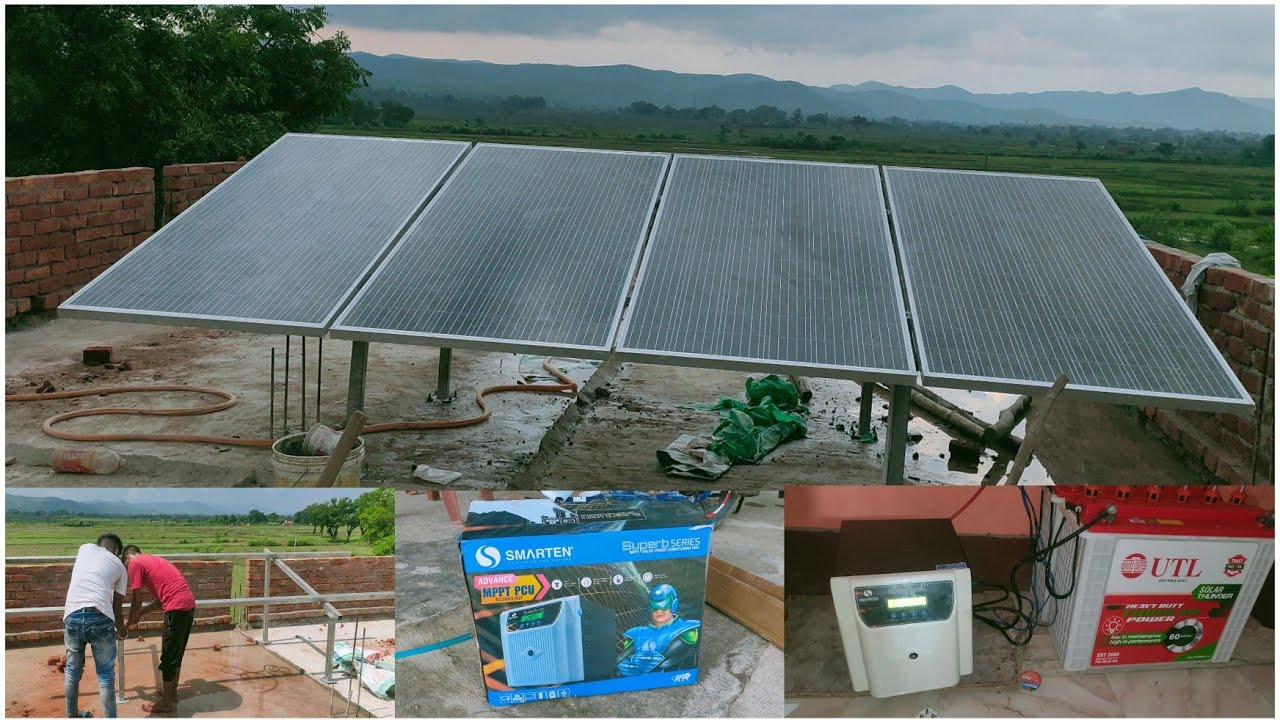 1600watt solar panel और SMARTEN superb 2500 MPPT solar inverter installation