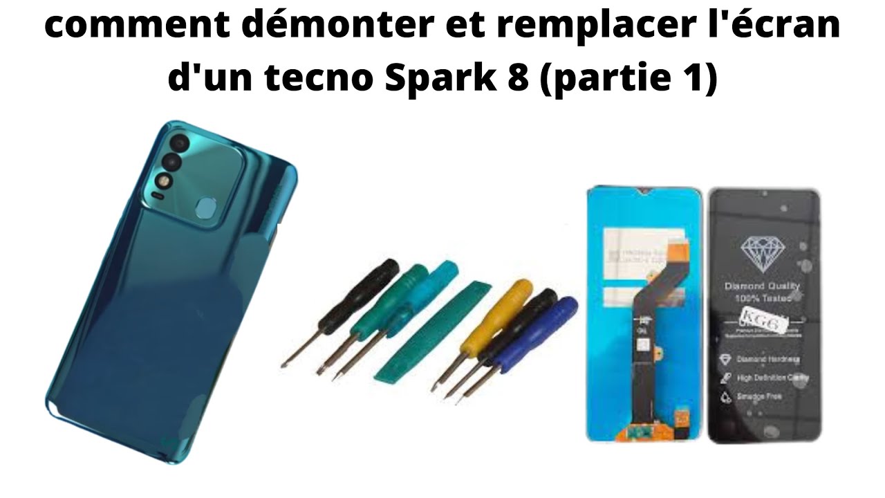 Comment démonter et remplacer l'écran d'un tecno Spark 8 (partie 1)