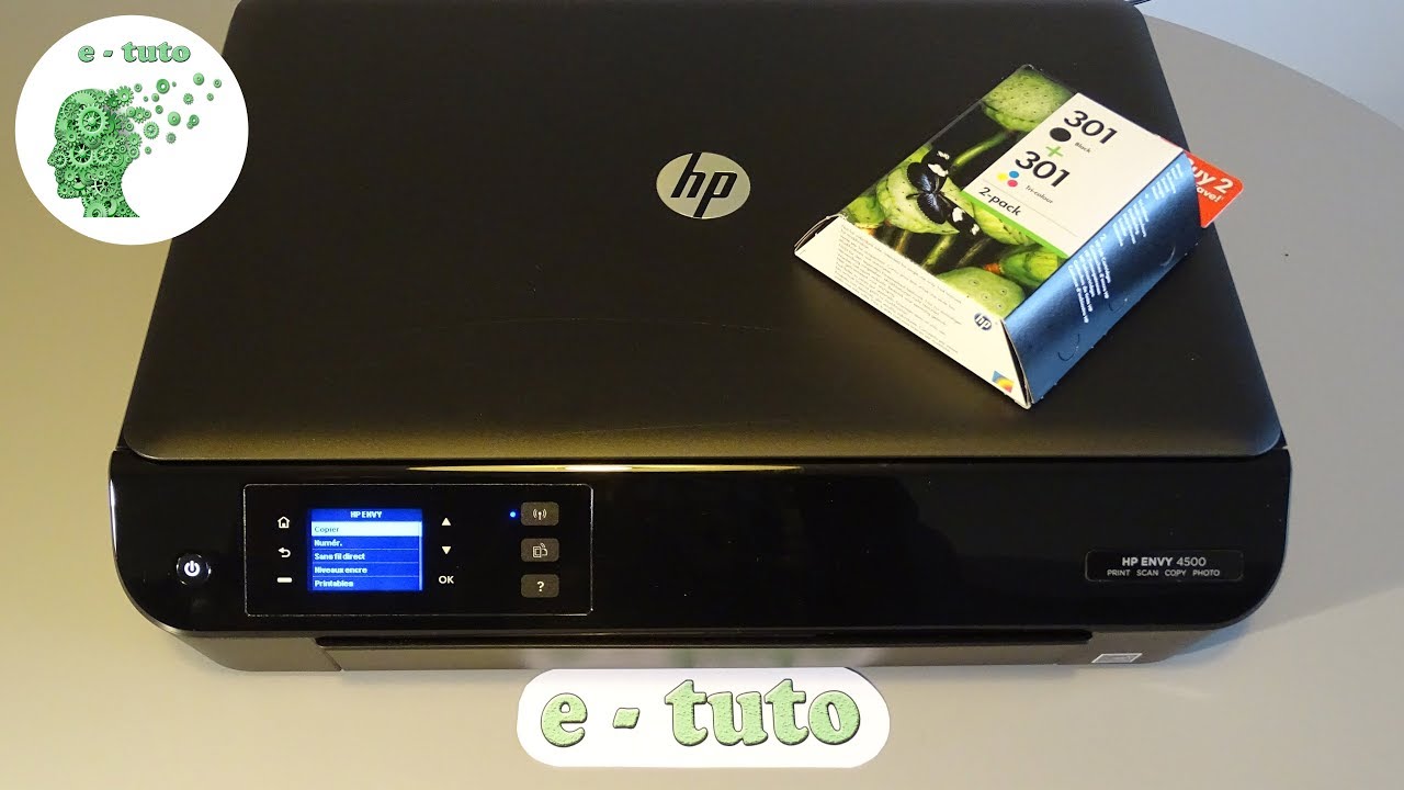 Changer cartouches d'encre imprimante HP.