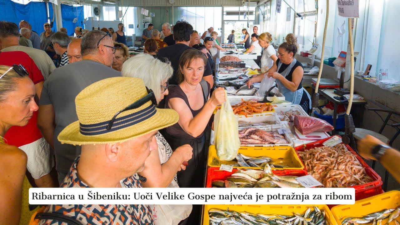 RIBARNICA u ŠIBENIKU uoči Velike Gospe Krcata Kupcima! Dan kada svi jedu ribu.