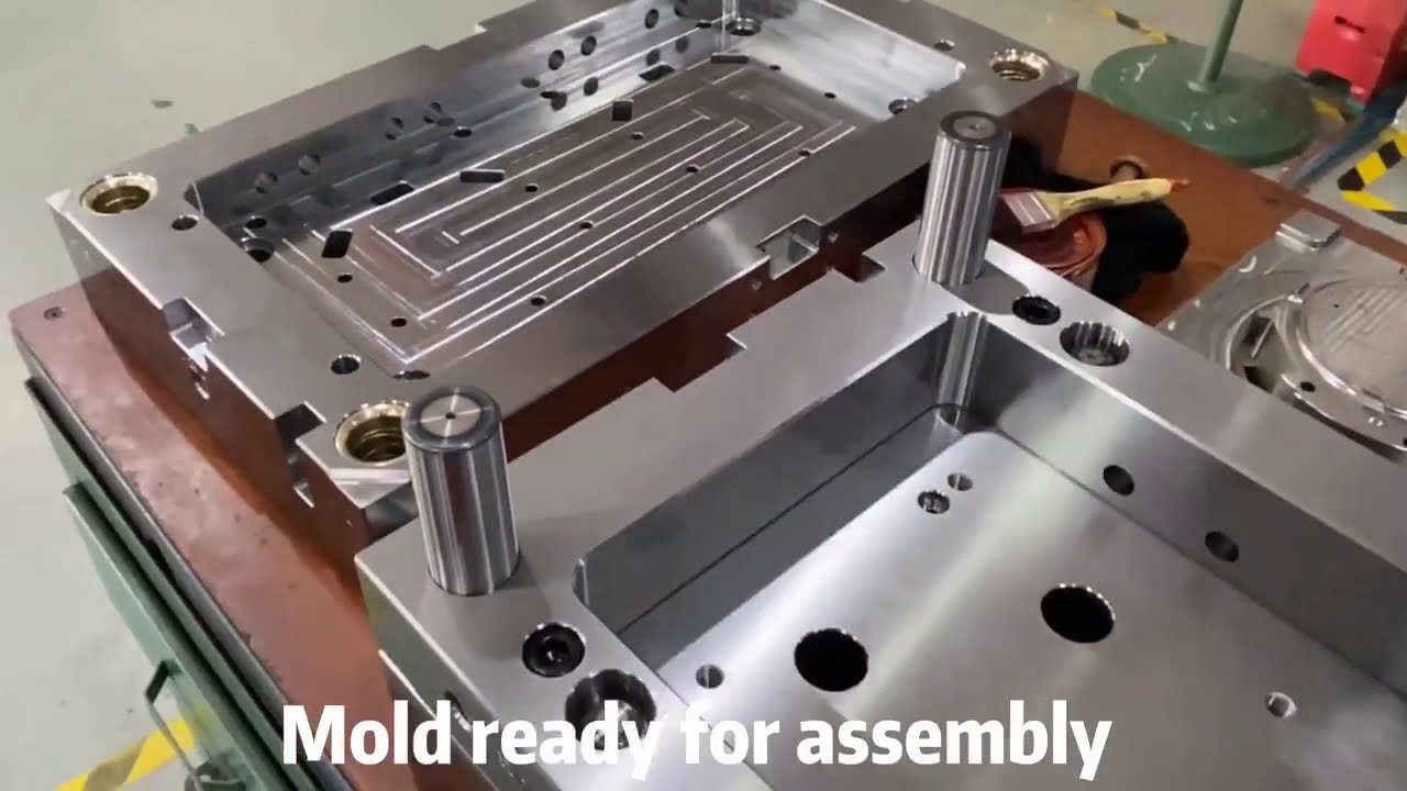 Mold base, mold cavity and core inserts, components, ready for assembly to a Plastic injection mold