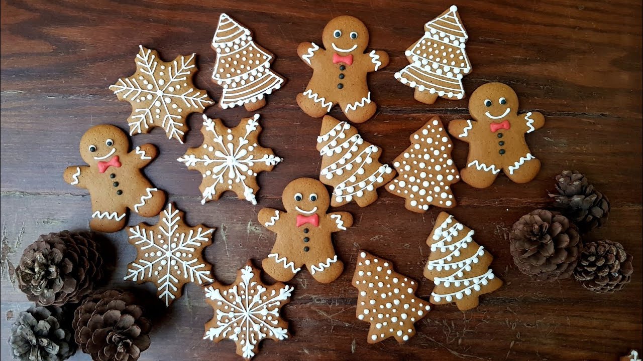 طريقه تزيين كوكيز الكريسماس بالرويال ايسينج   How to decorate Christmas Cookies with Royal Icing
