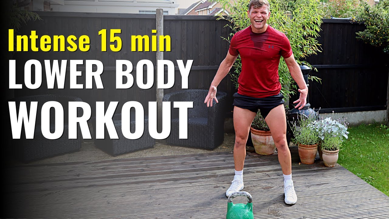 Intense 15 Min LOWER BODY KETTLEBELL WORKOUT at Home