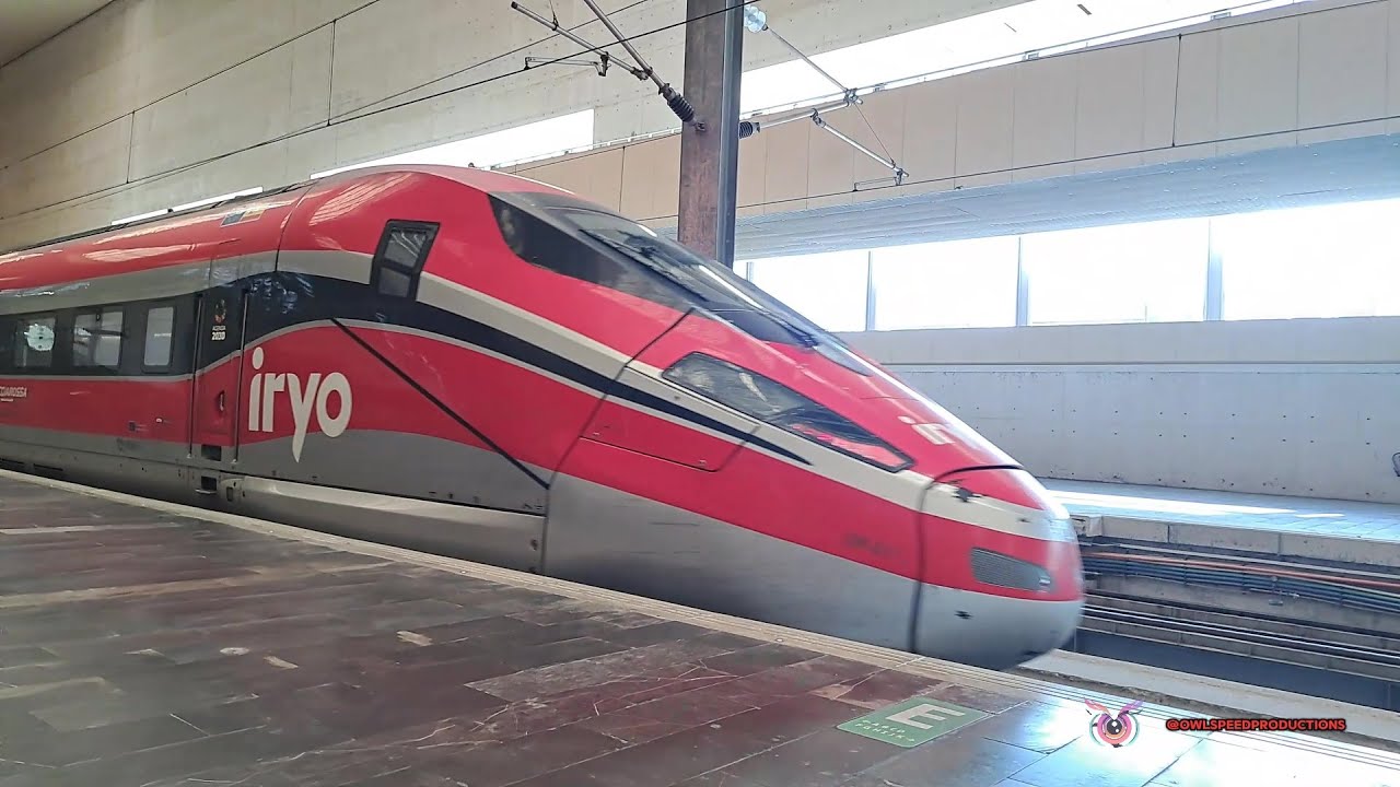 Frecciarossa Iryo departing in Saragossa - High Speed Train Spain - 🚅