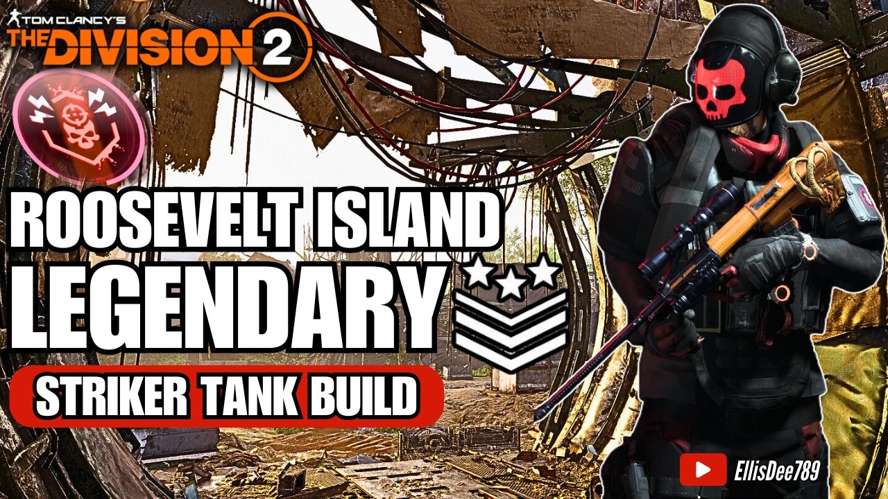 Roosevelt Island LEGENDARY w/@itzDarkXP | THE BIGHORN Striker Tank Build - The Division 2