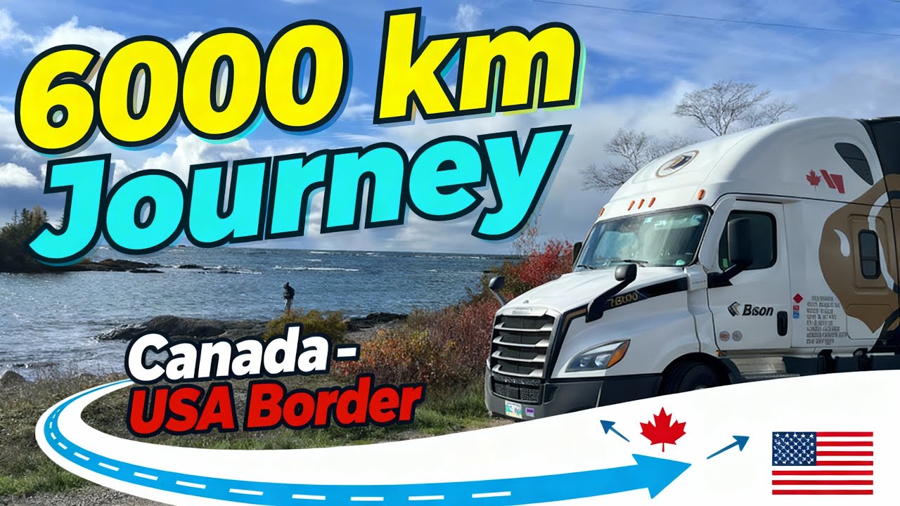 4 DIN me 6000 KM ka safar Truck mein! Wo bhi Canada to USA// VLOG 1