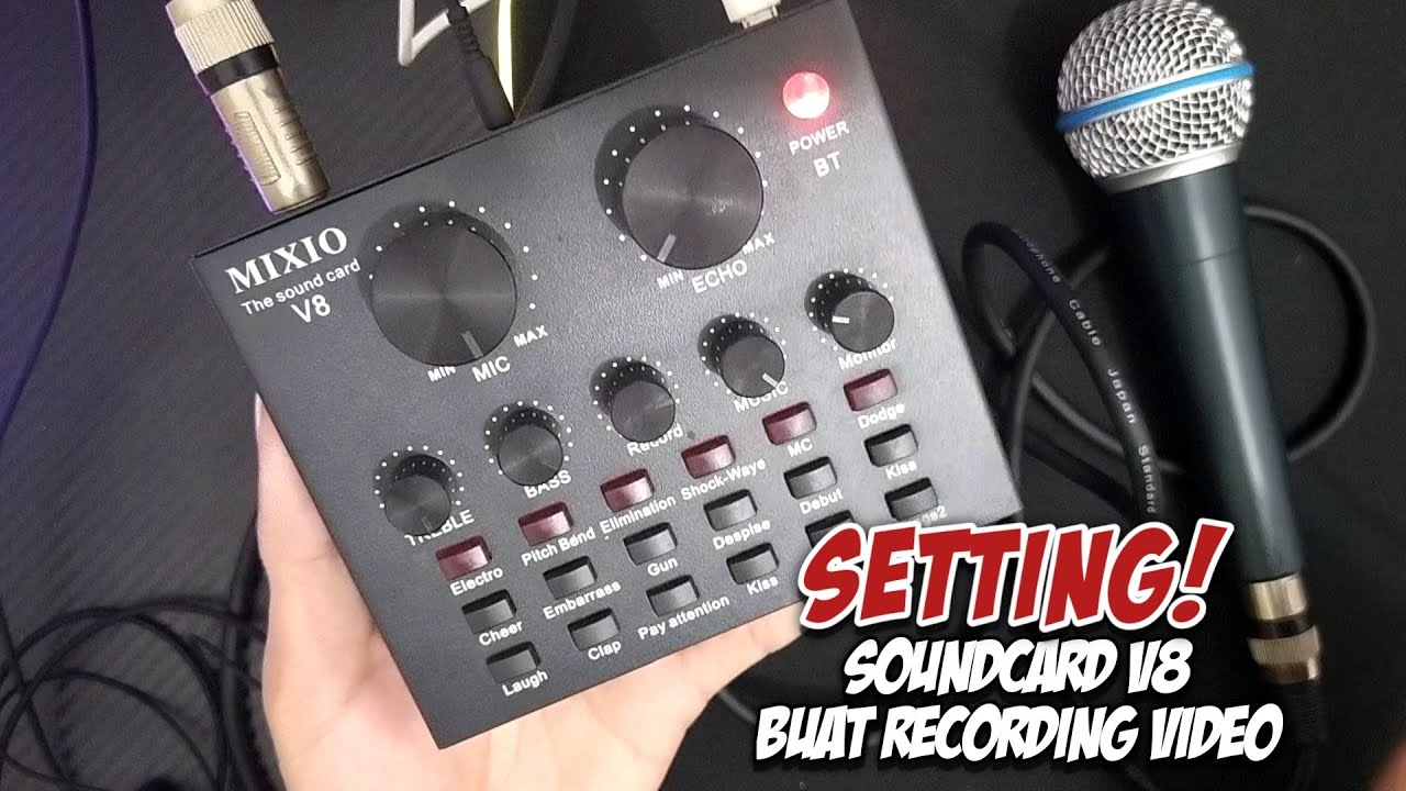 Cara Setting Soundcard V8‼️Cara Recording menggunakan Soundcard V8 ke Hp