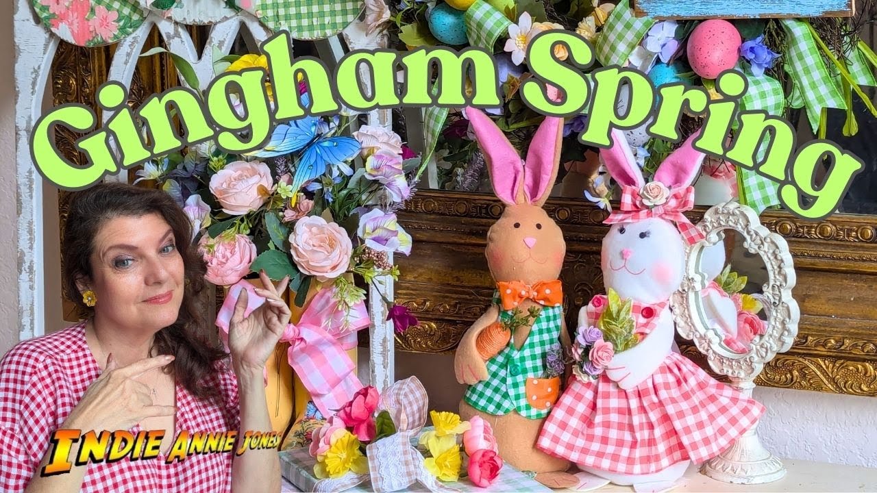 Thrifting Gingham Decor for Spring - Cottagecore Easter Ideas