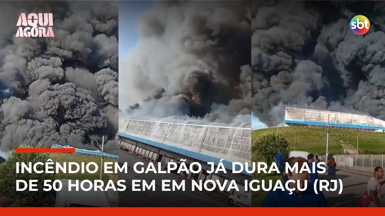 Bombeiros trabalham há mais de 50 horas para conter incêndio em Nova Iguaçu (RJ) | #AquiAgora