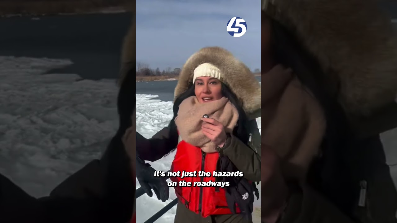 Reporter hops on ice breaker buoy tender as it battles thick ice in Queen Anne's County