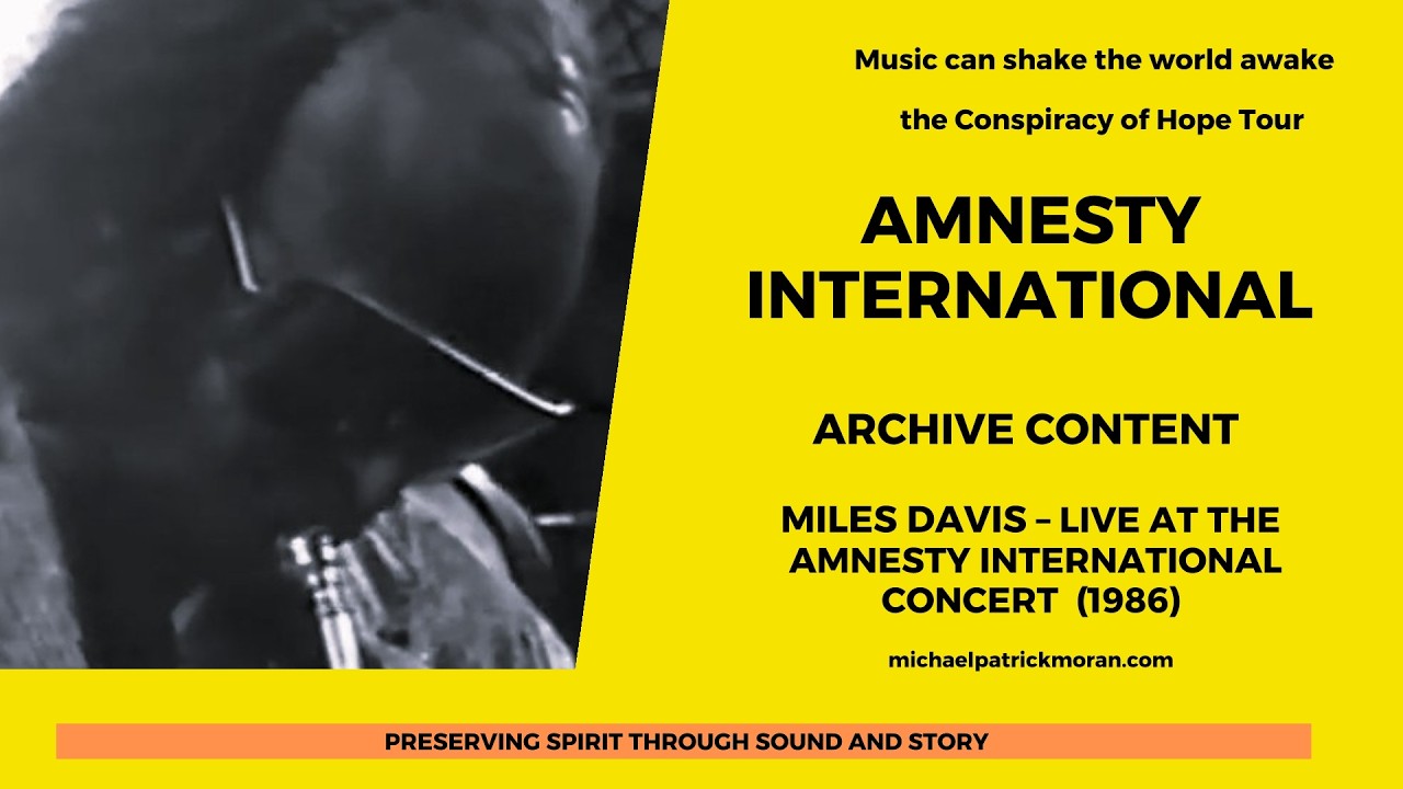 Miles Davis Group featuring Carlos Santana Live at Amnesty International Concert in 1986