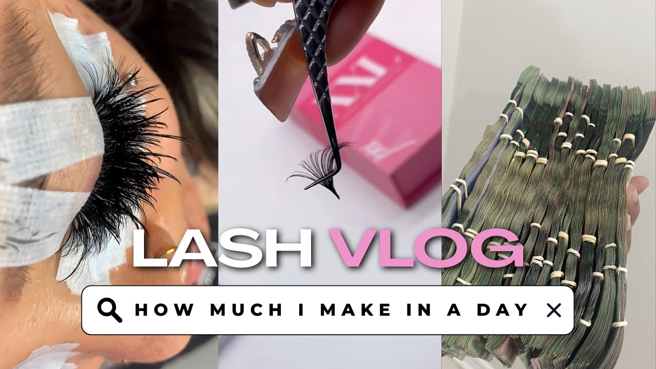 How Much I Make in a DAY as a Lash Tech 💖 👀 💸 | Day in the Life of a Lash Tech