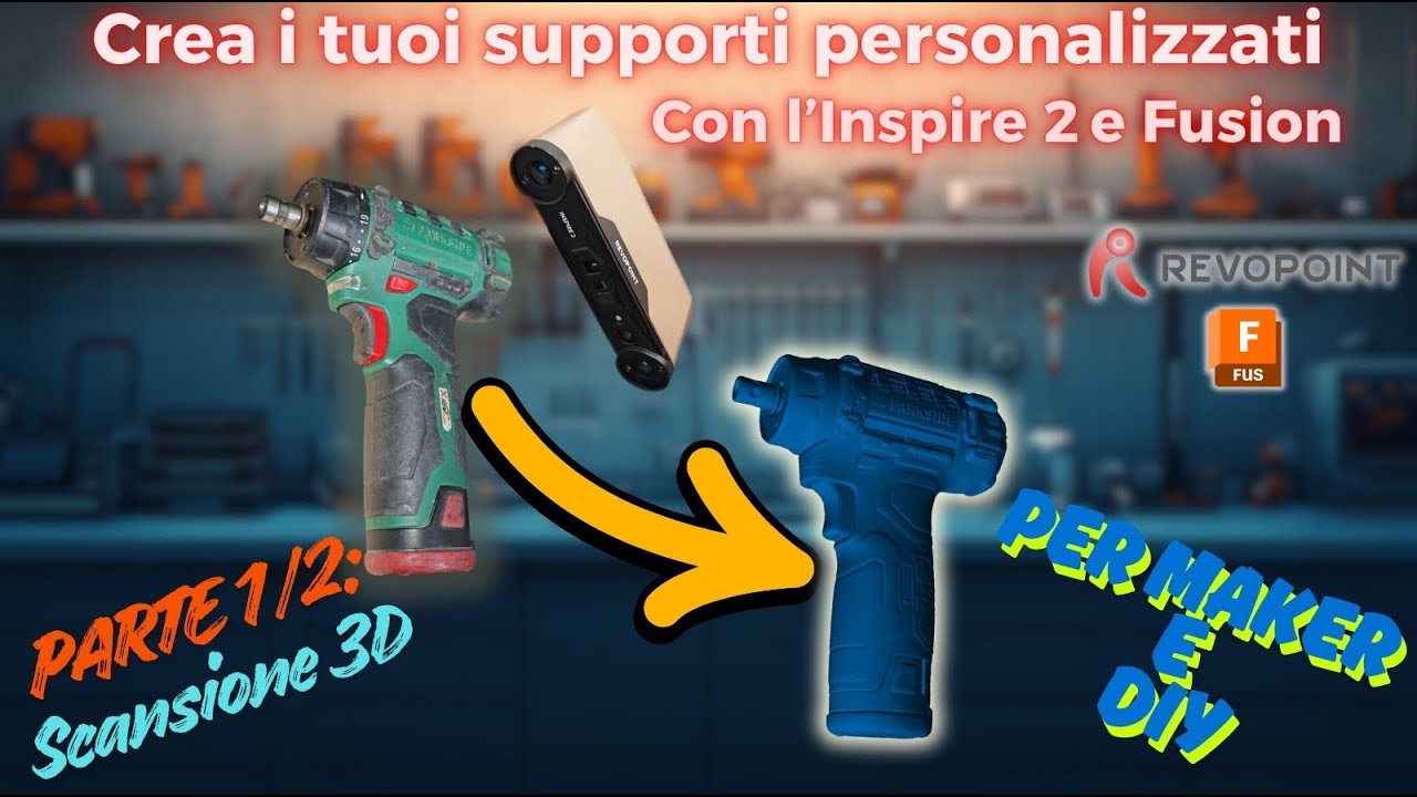 Crea i tuoi supporti personalizzati! Parte 1 di 2 – Scansione 3D con Inspire 2 e modello per Fusion