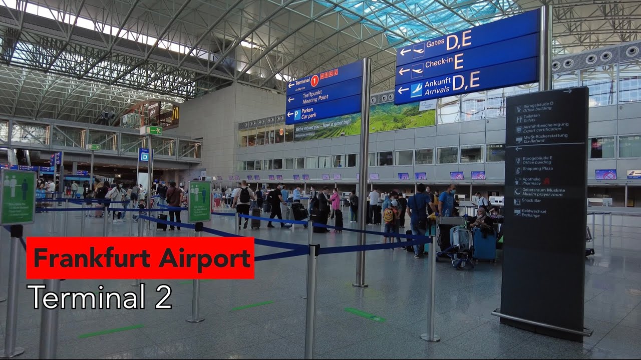 Frankfurt Flughafen Fra - Airport Terminal 2  - Germany - Juni 2021 - Reopen after Lochdown