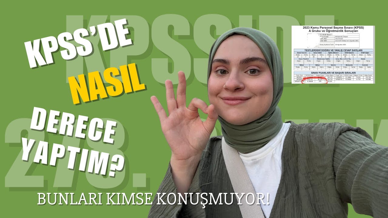 KPSS'de Nasıl Dereceye girdim?|Kimse Bunları söylemiyor!|Ags'ye girmeden önce izle! Benim sürecim