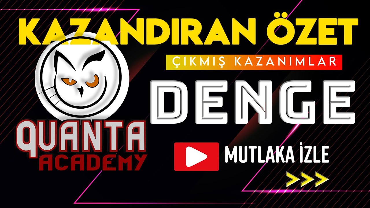 DENGE / KAZANDIRAN FİZİK &Ouml;ZETLERİ // Sınav soruları ve &ccedil;&ouml;z&uuml;mlerle / PDF //  #ayt #yks