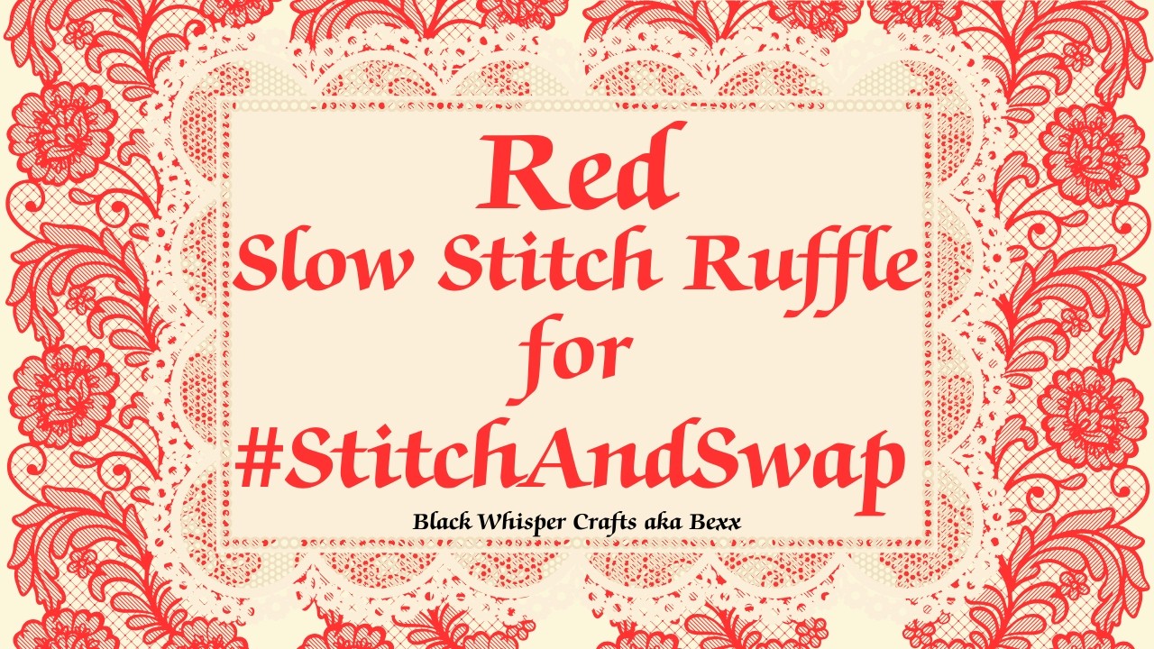 Красная оборка, выполненная медленным стежком #stitchandswap для Сьюзен @susangazawaypapercraftin...