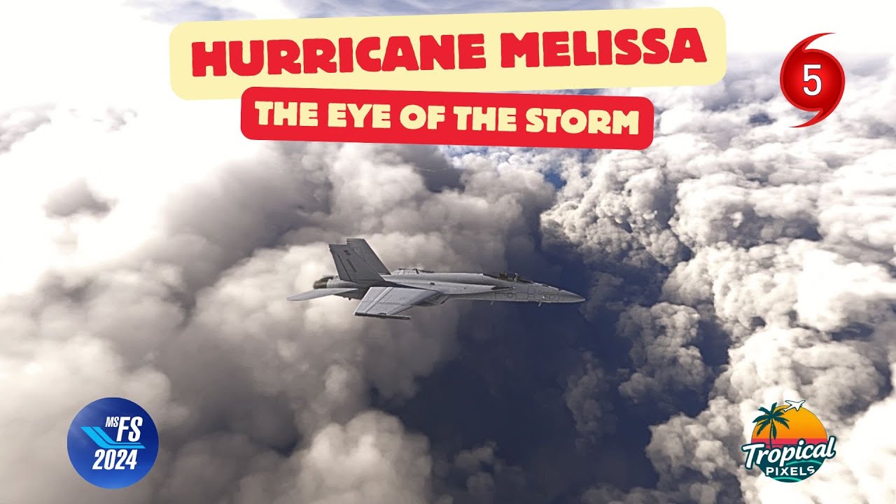 Fighter Jet vs. Category 5 Hurricane Melissa&mdash;Who Wins? Extreme flights in Microsoft Flight Simulator