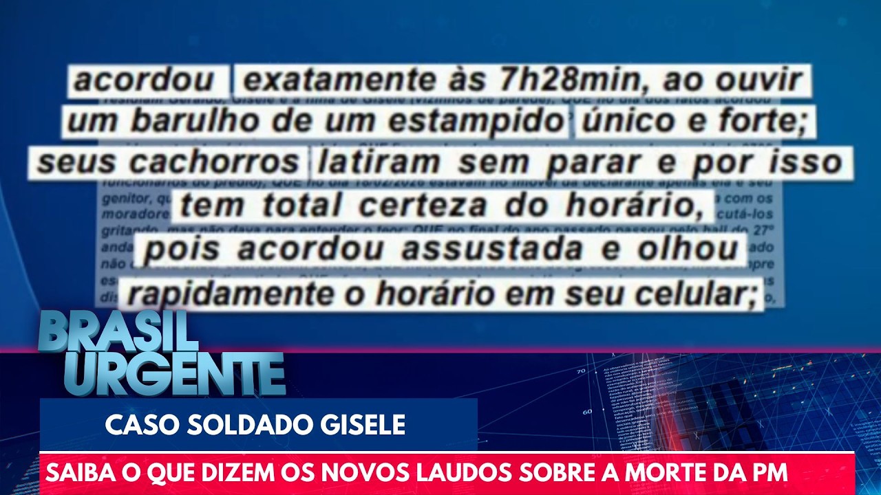 Caso PM Gisele: Polícia pode pedir prisão após conclusão de novos laudos | Brasil Urgente