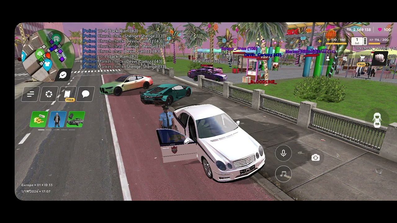 Vibecity police officers patrolling the city 