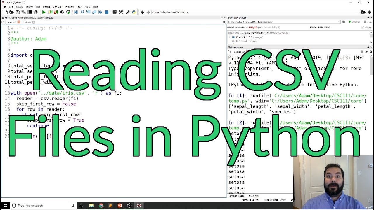Чтение CSV-файлов на Python
