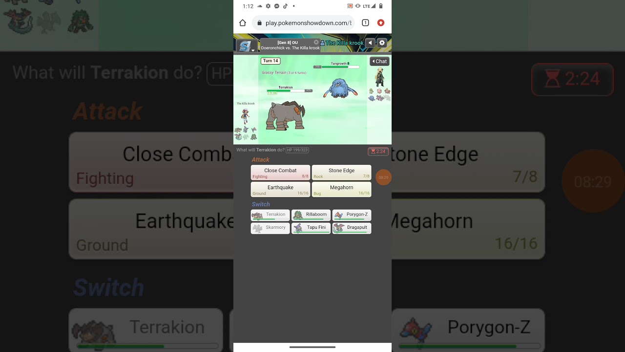 Choice Band Terrakion doesn't miss!! (Pokemon Showdown Live #8)
