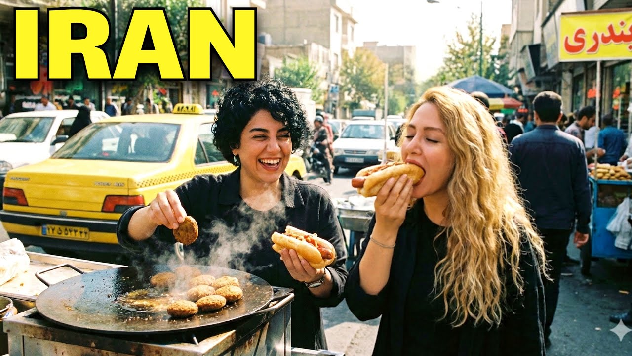 Iranian Girl Makes Falafel in Street 🇮🇷 Isfahan Crowded Bazaar