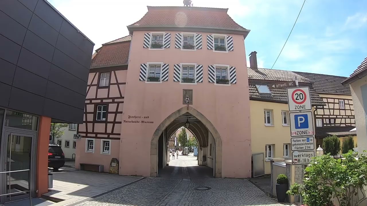 D: Wassertrüdingen. Mittelfranken. Eindrücke aus der Stadtmitte. Juni 2023