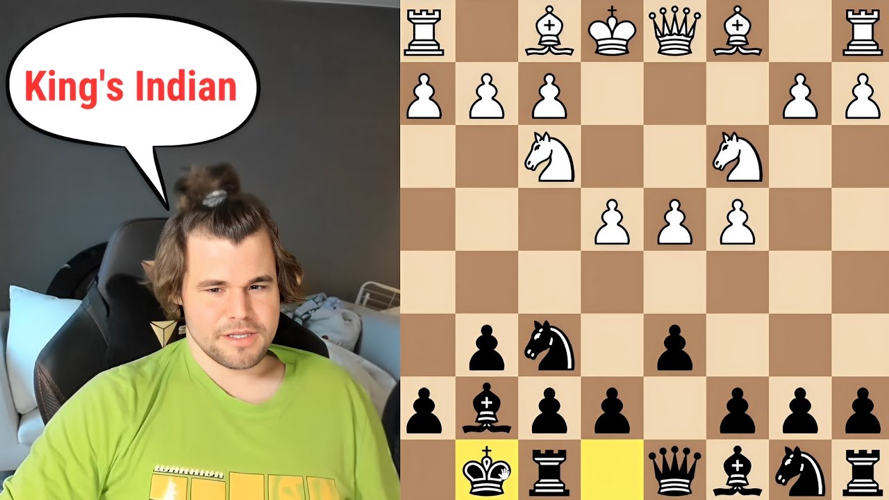 Magnus Carlsen Tries King's Indian against his Opponent