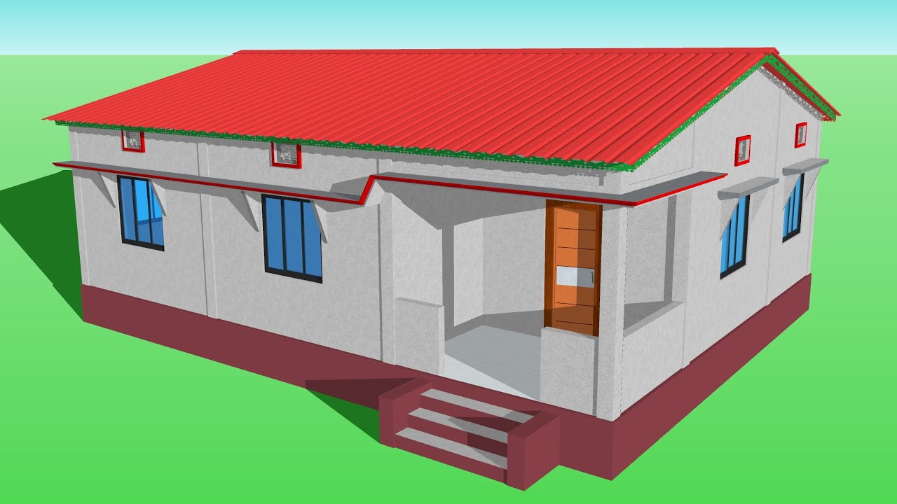 tin shed house design | 5 लाखमे बनाये 4 कमरे का घर | 4 bedroom tin set home design | house design