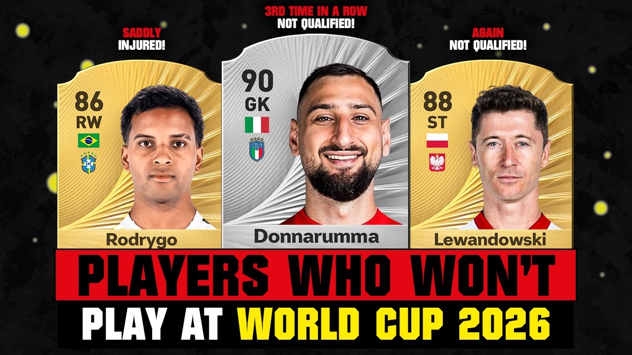 FOOTBALLERS Who Won't Play At WORLD CUP 2026! 😭💔