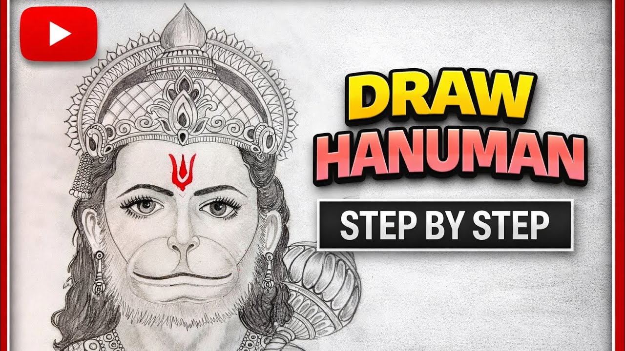 From Blank Page to Lord Hanuman 🙏 | Full Pencil Drawing Process