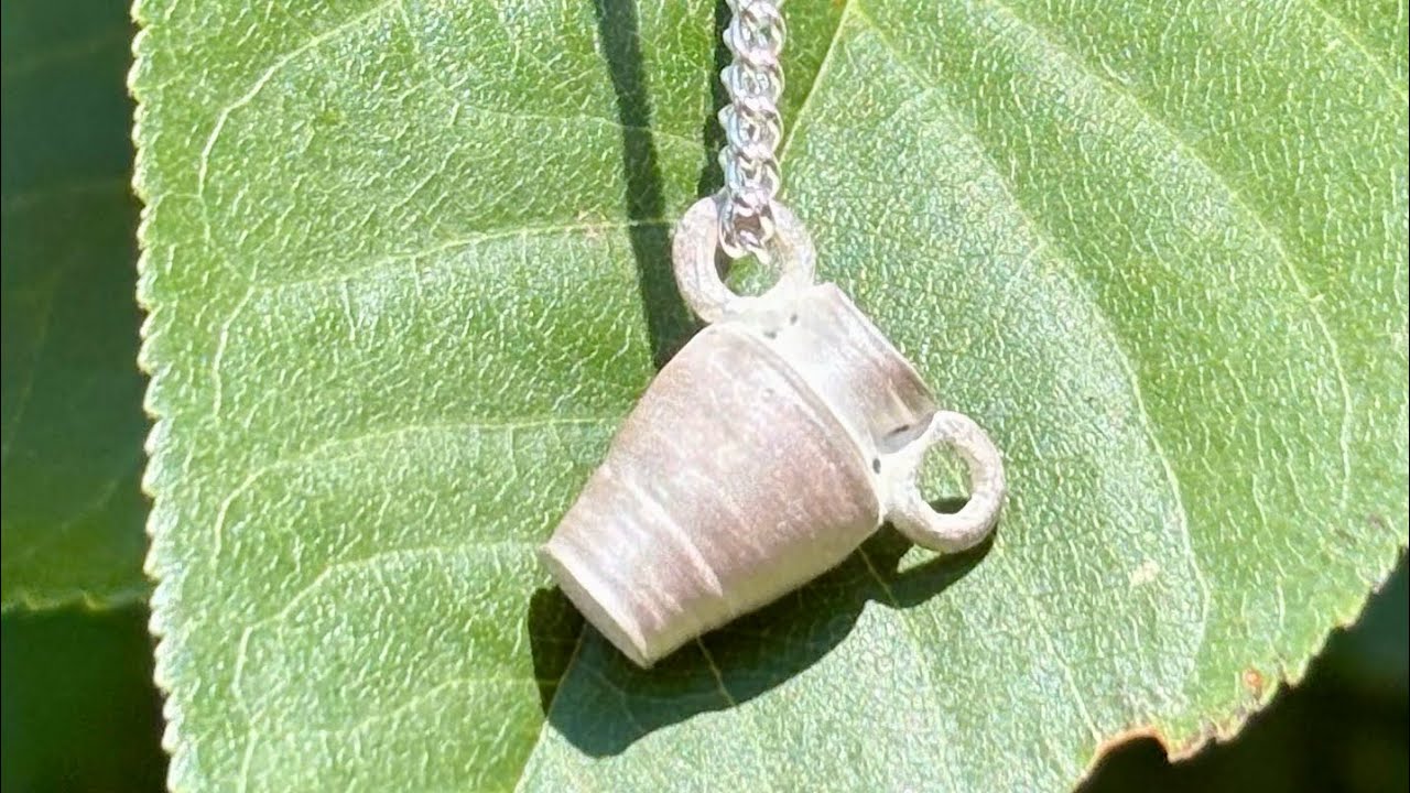 Pmc clay pottery vase, thrown the same day turning clay into solid silver.