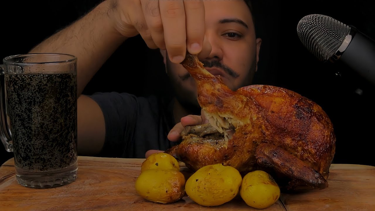ASMR COMIDA | FRANGO ASSADO (MUKBANG) SONS DE MASTIGAÇÃO - GUSTAVO MINIERO ASMR
