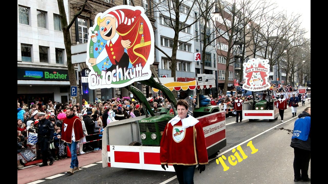 Der Rosenmontagszug in Köln - Teil 1-2   12.02.2024
