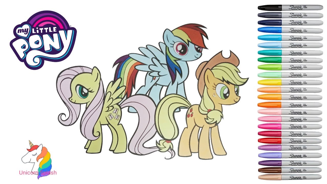 My Little Pony Coloring book Page Cutie Mark 3 Ponies Coloring book Unicorn Splash