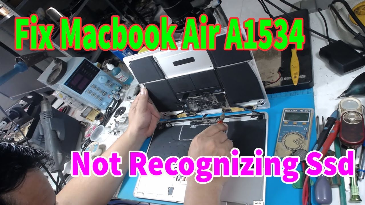 Fix macbook air a1534 not recognizing ssd