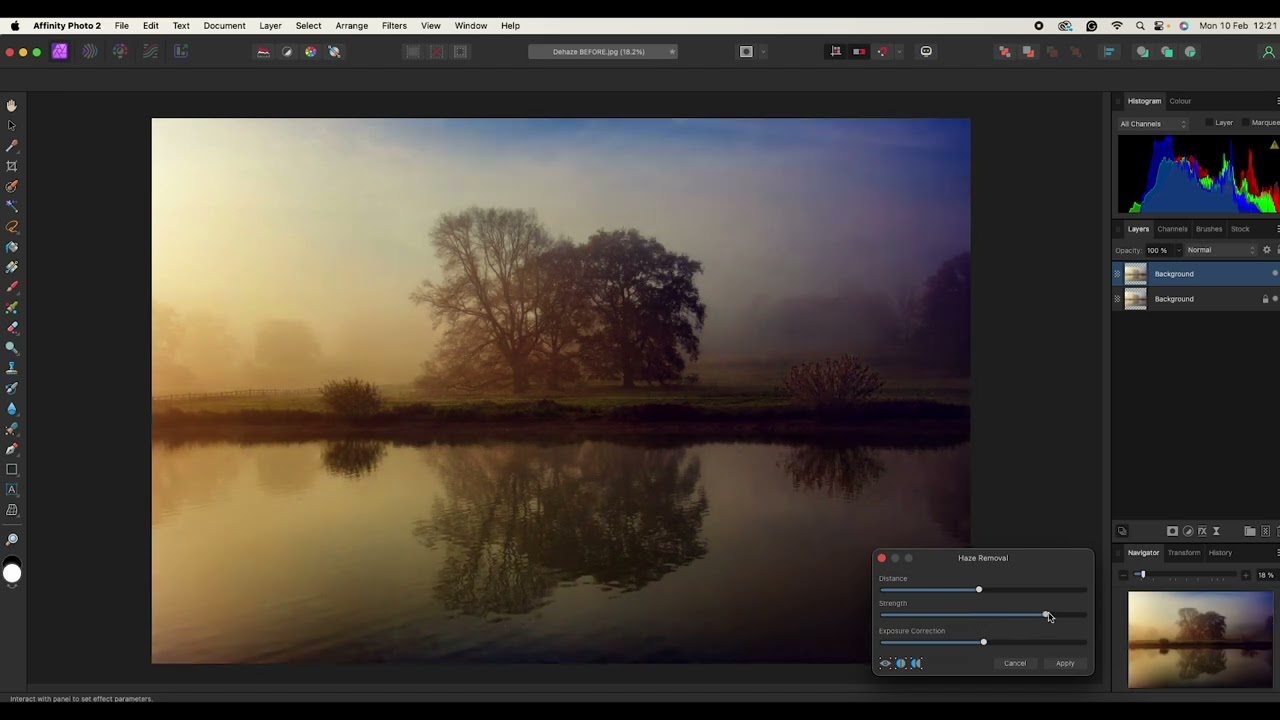 Учебное пособие по Affinity Photo: удаление дымки и повышение резкости.