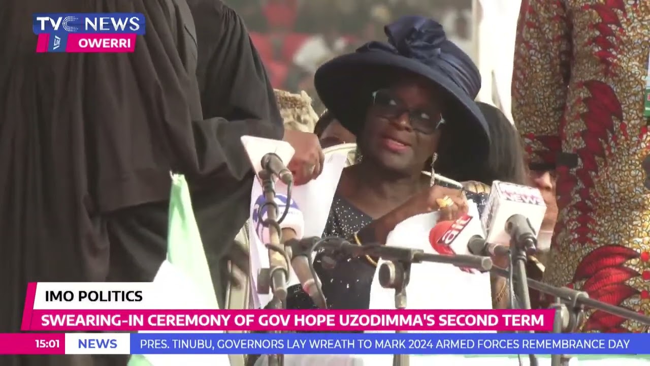 WATCH: Moment Hope Uzodimma's Deputy Takes Oath Of Office