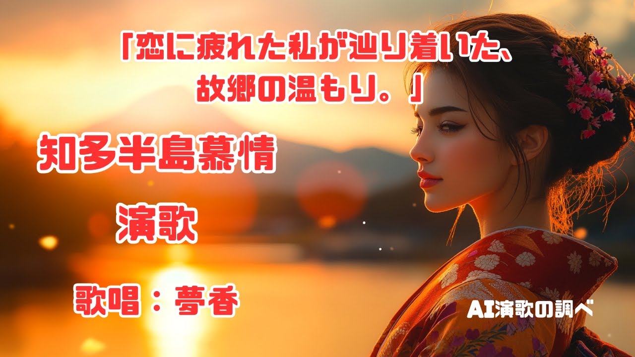 知多半島慕情　AI演歌歌手　夢香(ゆめか）　恋に疲れた私が辿り着いた、故郷の温もり